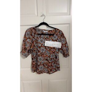 Chico's Size 2 Paisley Print Top